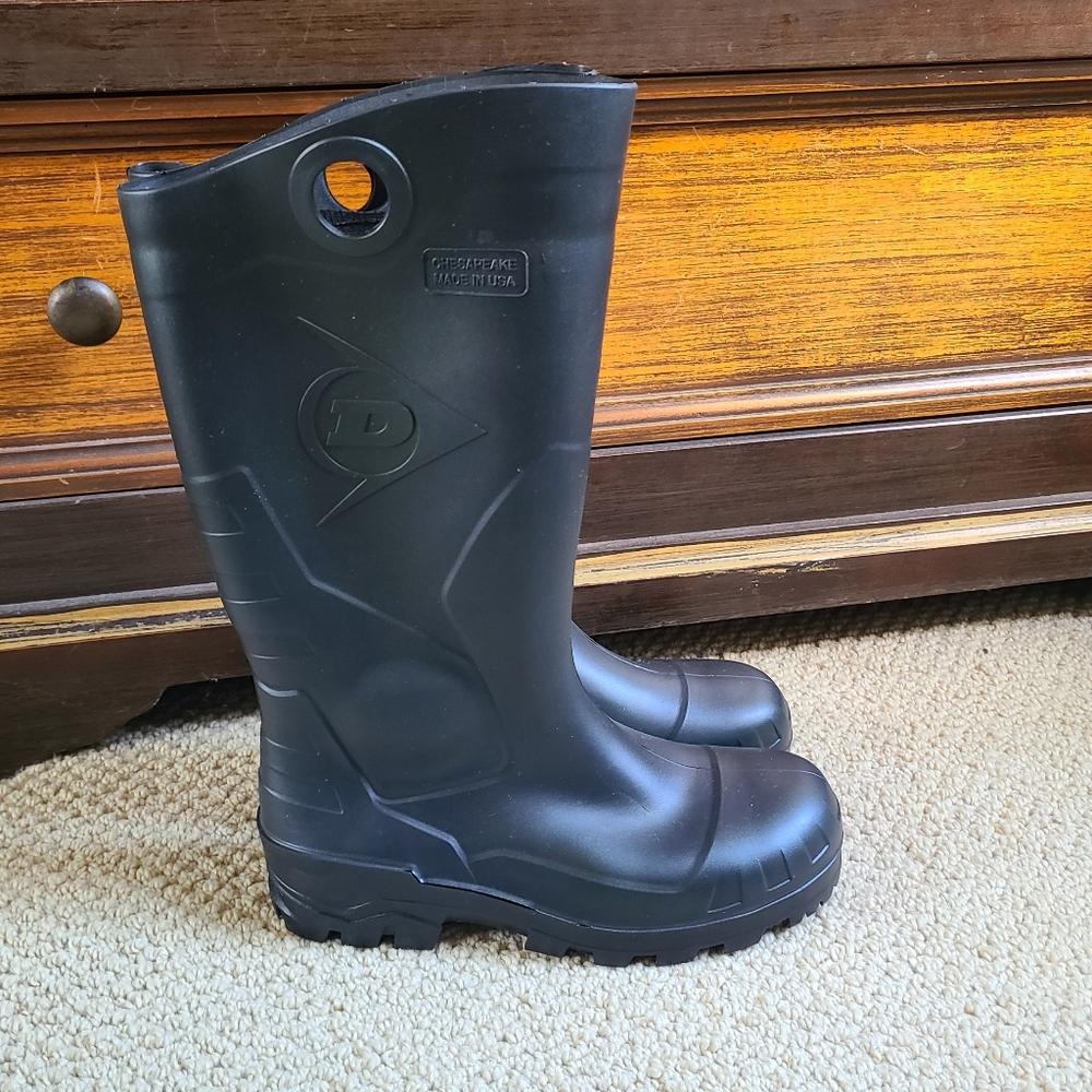 Dunlop Rubber Boots Chesapeake Waterproof Rain Outdoor Work Black 3M-5W